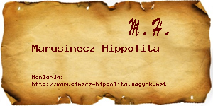 Marusinecz Hippolita névjegykártya